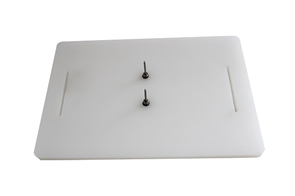 HDPE cutting board with nails
