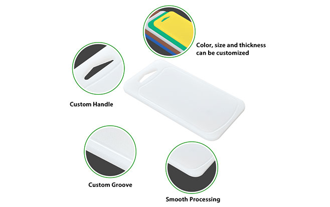 Color code plastic HDPE cutting boards