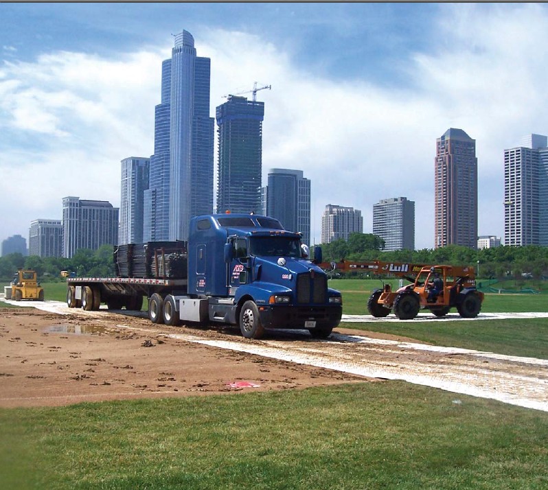 temporary roadway mat