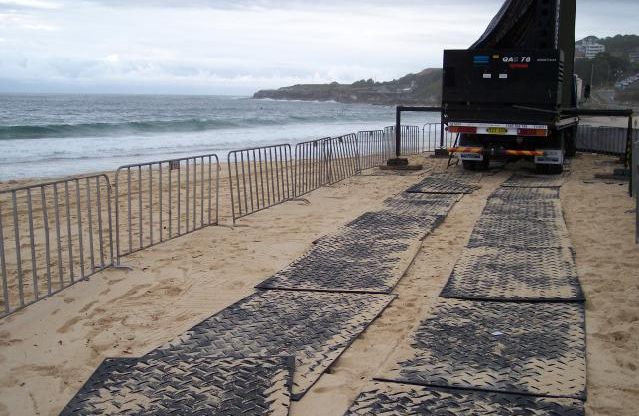 temporary roadway mat